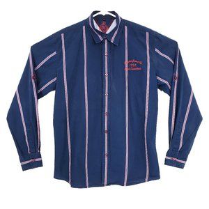 Spykar Jeans Blue Striped Embroidered L/S XL